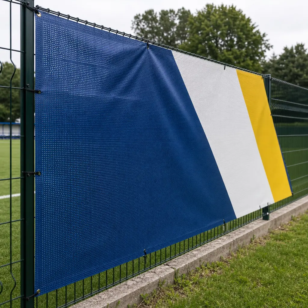 Mesh baner na ogradi stadiona